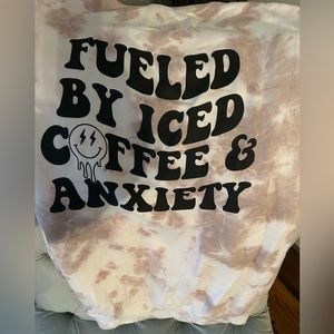 Funny tie dyed sweatshirt. Size Large. Super cute and comfy. New without tags.